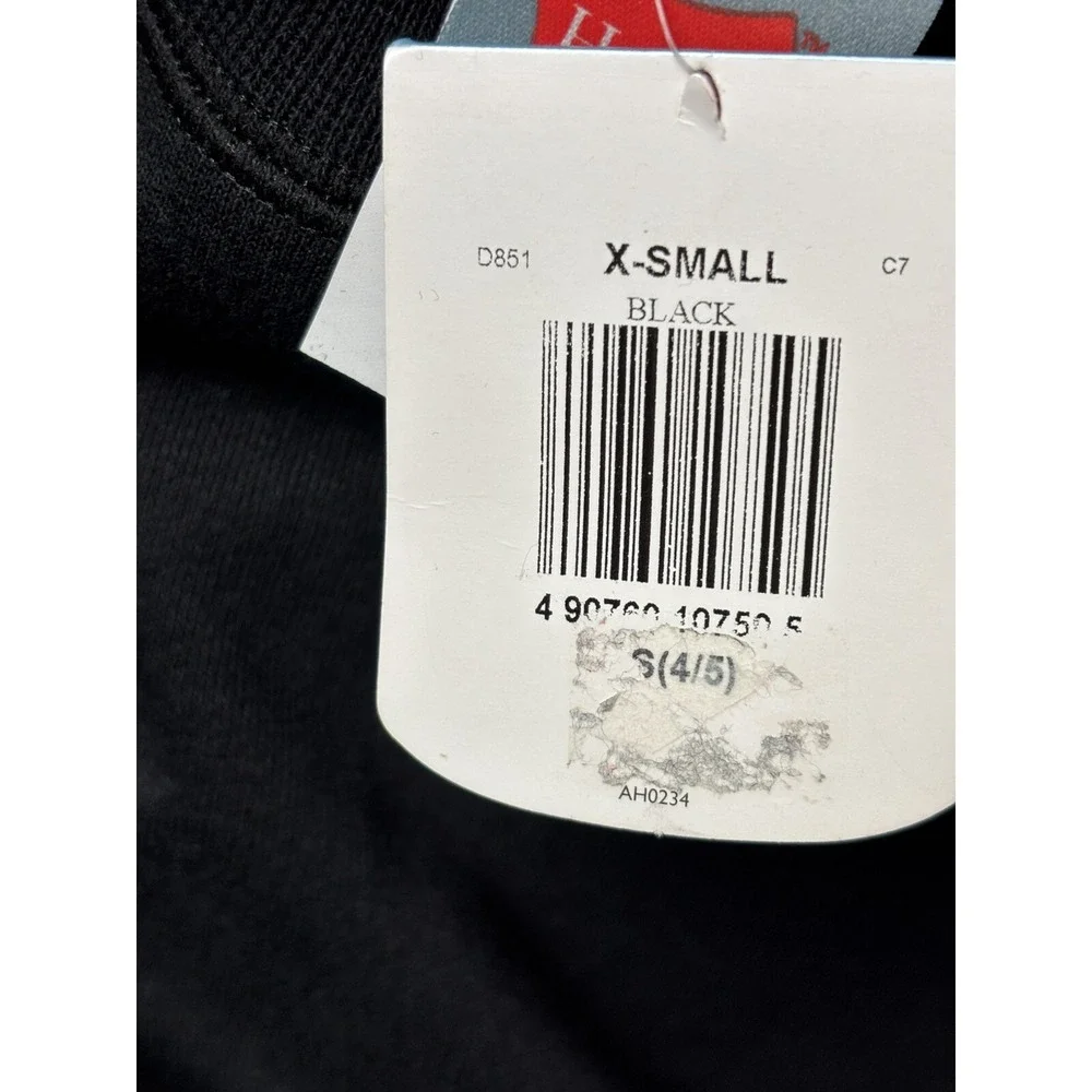 Hanes Premium Sweatshirt Youth XS 4/5 Black Crewneck Long Sleeve Vintage 3688